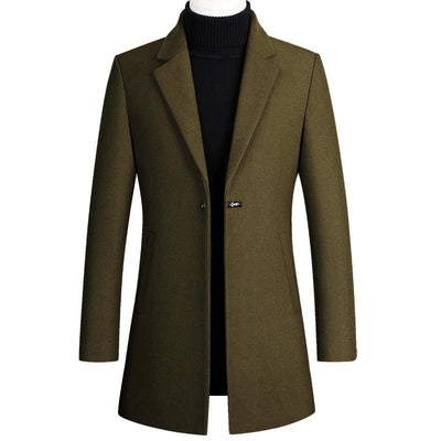 Hakan | Tailored single-breasted men's coat with minimalist design