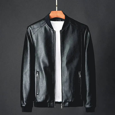 Darío | Stefano Leather Bomber Jacket