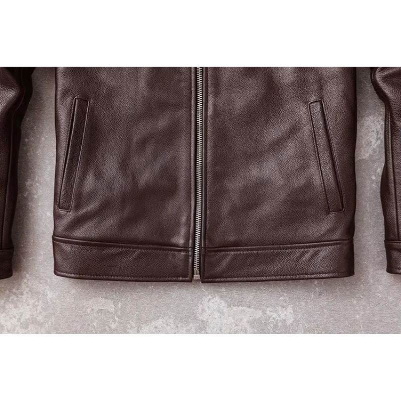 Teobaldo | Elegant men's leather jacket made of high-quality genuine leather - timeless and stylish