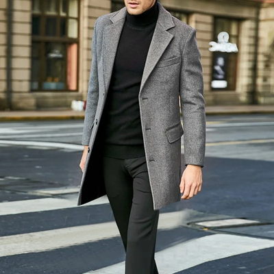 Noah | Men's winter coat - warm wool blend with elegance and classic