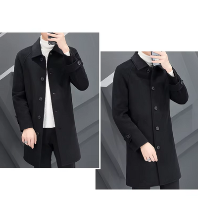 Óscar | Men's Classic Wool Coat - Minimalist Design for Winter