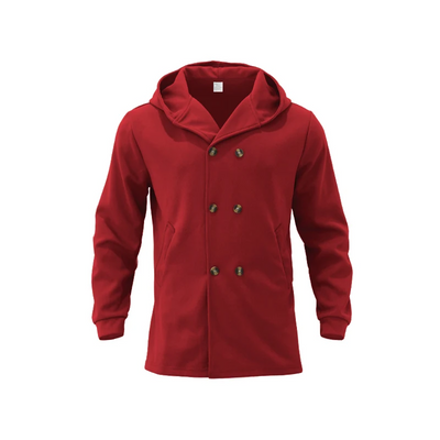 Numa | Men's Wool Coat with Hood - Double Breasted Warm & Elegant