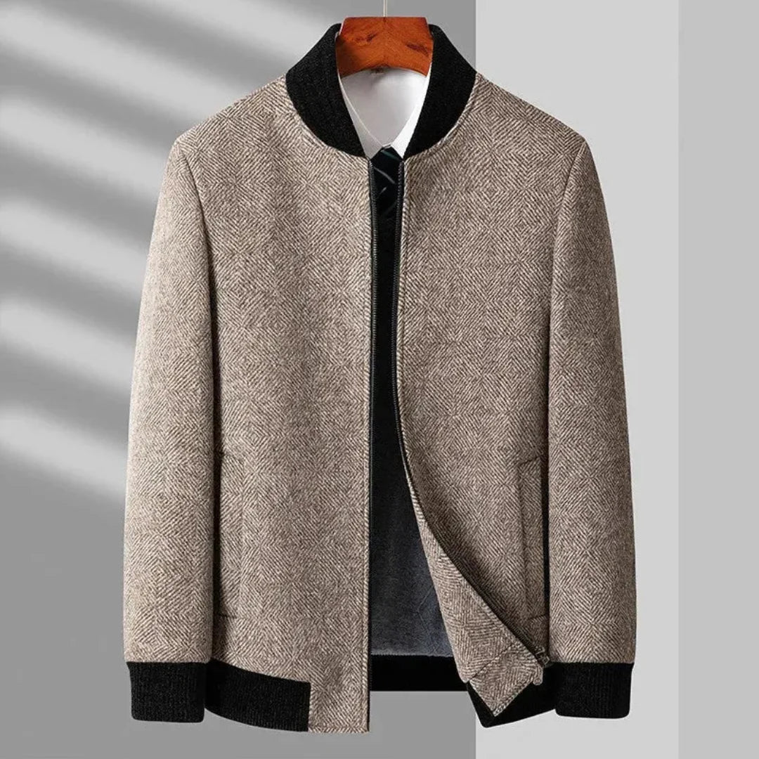 Thiago | John Classic Wool Herringbone Overcoat