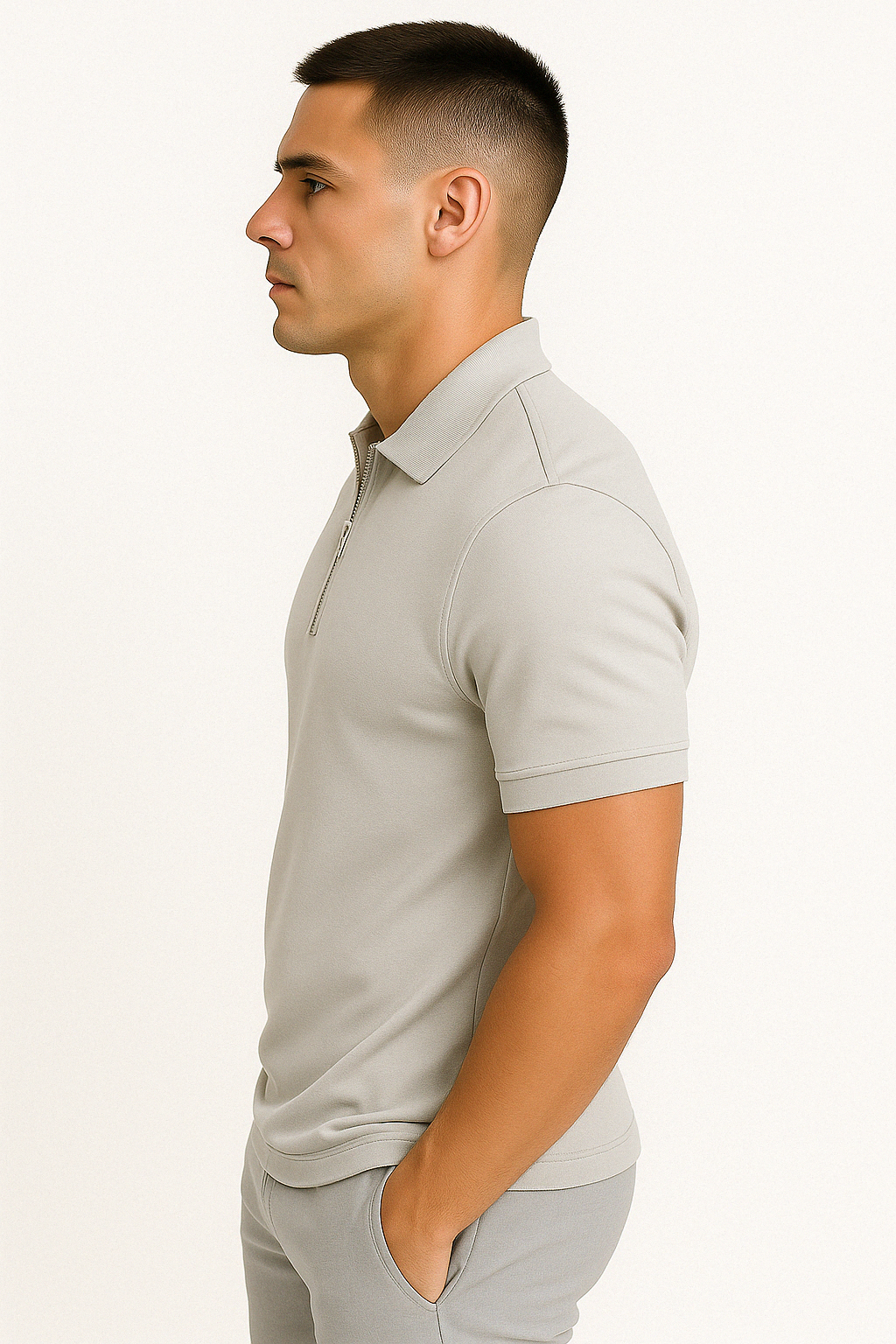 Lucas | MODERN POLO SHIRT WITH MID-ZIP