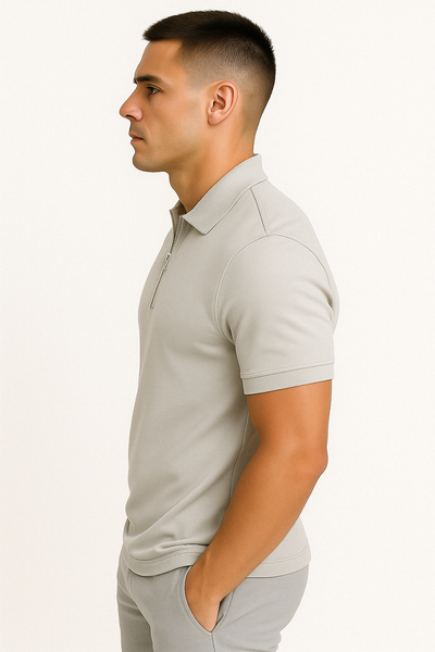 Lucas | MODERN POLO SHIRT WITH MID-ZIP