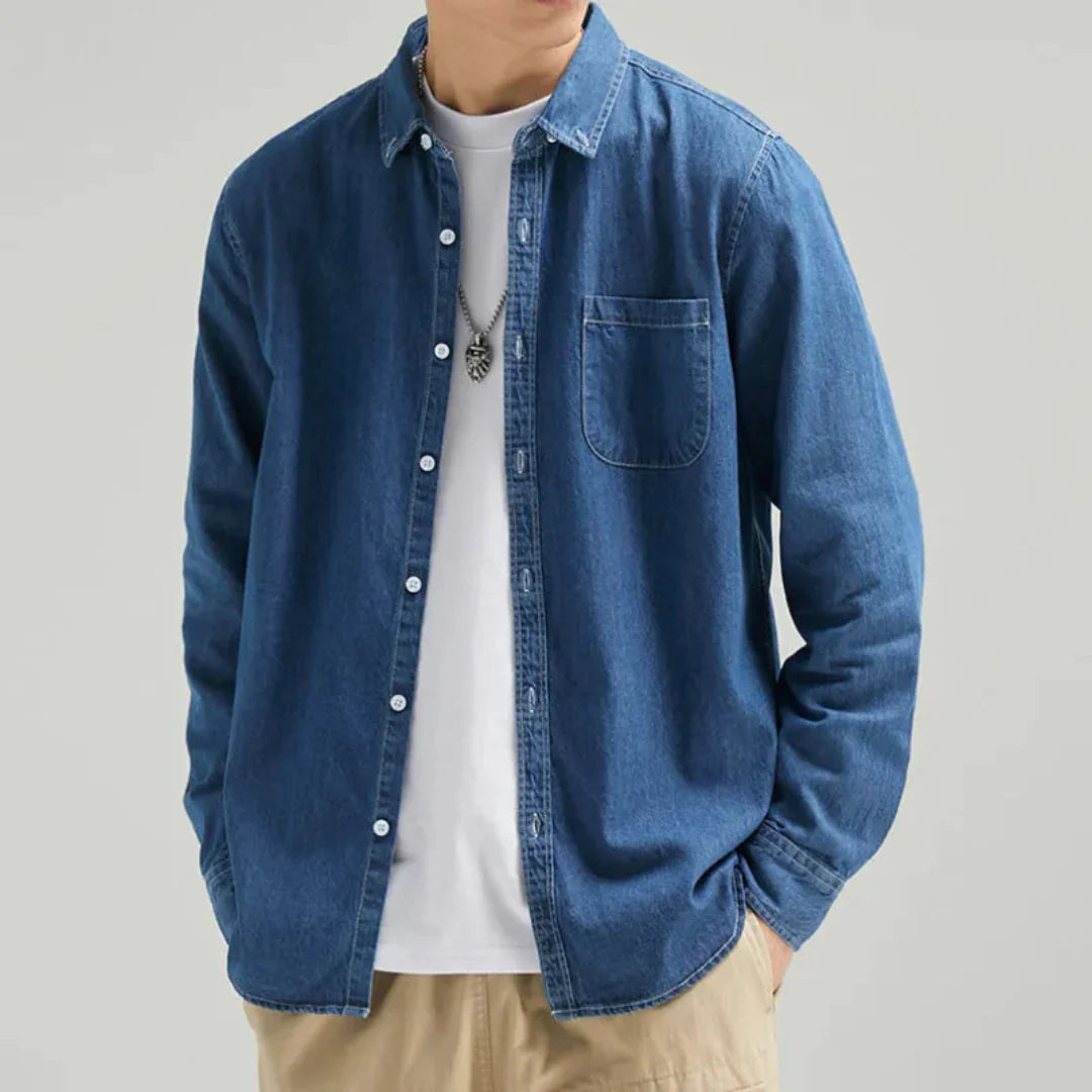 Wilfrido | Josh Classic Cotton Denim Shirt