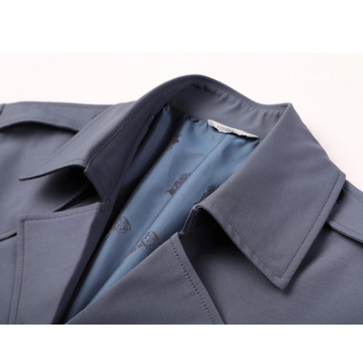 Otis | Elegant men's trench coat – classic coat with shoulder details