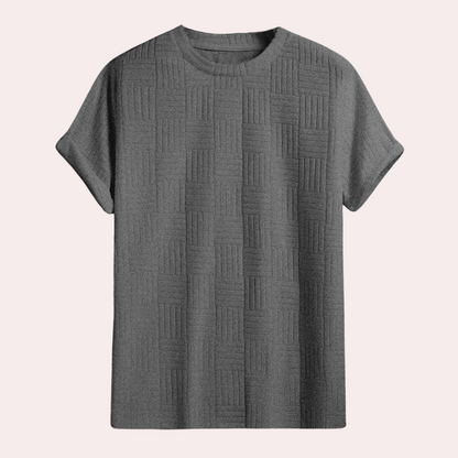 Sófocles® | Solid Color Textured T-Shirt For Men