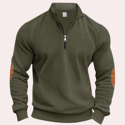 Servando® | Men's Zipper Corduroy Sweater