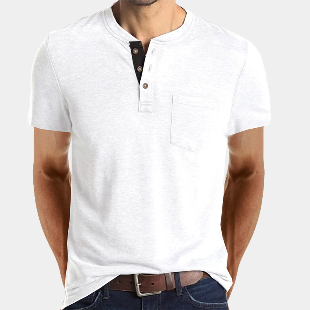 Miles® | Men's Elegant Button-Down T-Shirt