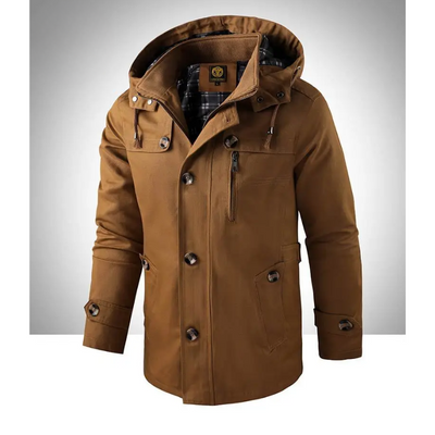 Pascual | Men's Winter Coat Long - Waterproof with Hood and Practical Pockets
