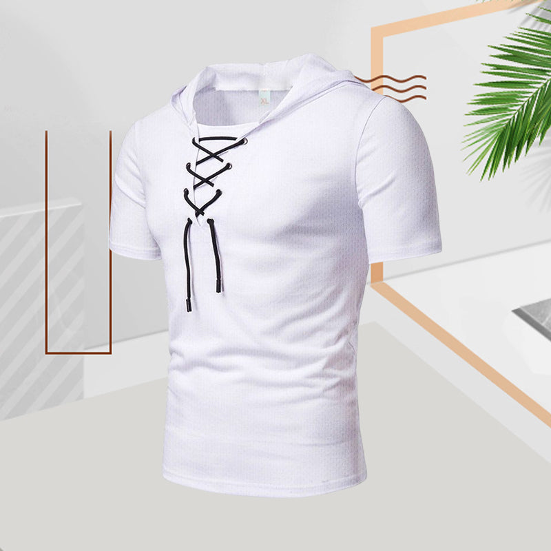 Kaemon® | Casual Summer Drawstring T-Shirt For Men