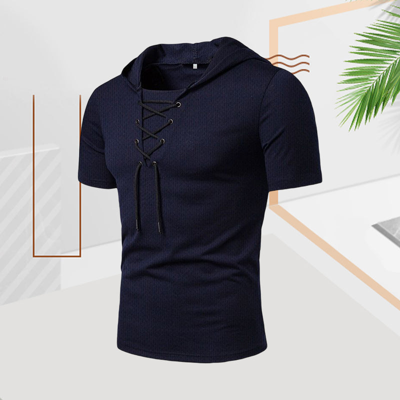 Kaemon® | Casual Summer Drawstring T-Shirt For Men