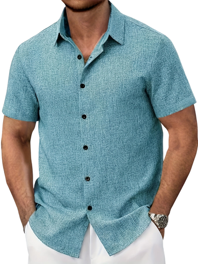 Pax | Lightweight short-sleeved linen blend shirt