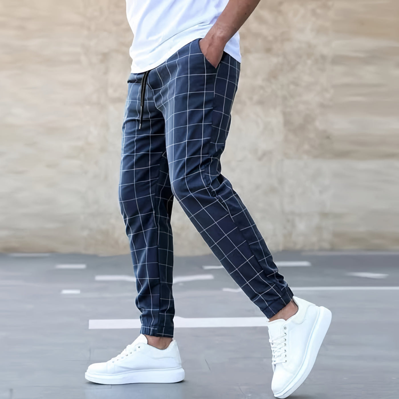 Kameron® | Elegant Checked Jogger Pants