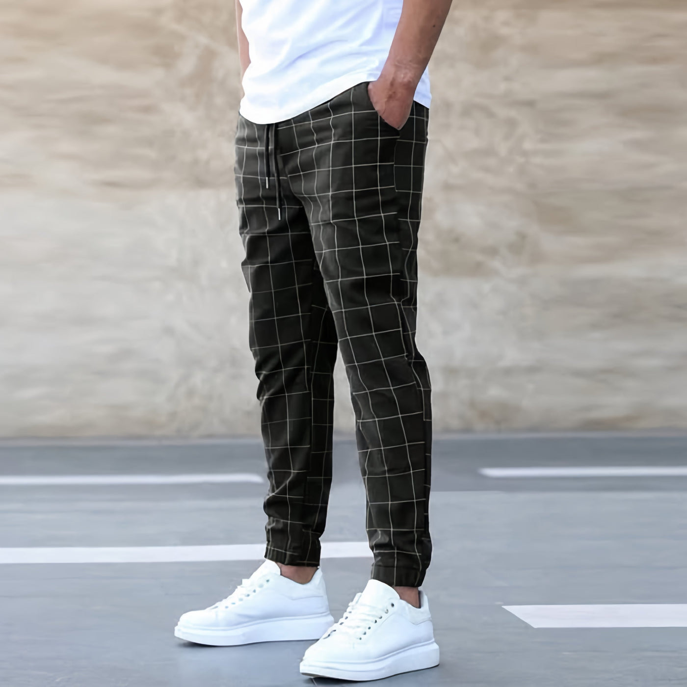 Kameron® | Elegant Checked Jogger Pants
