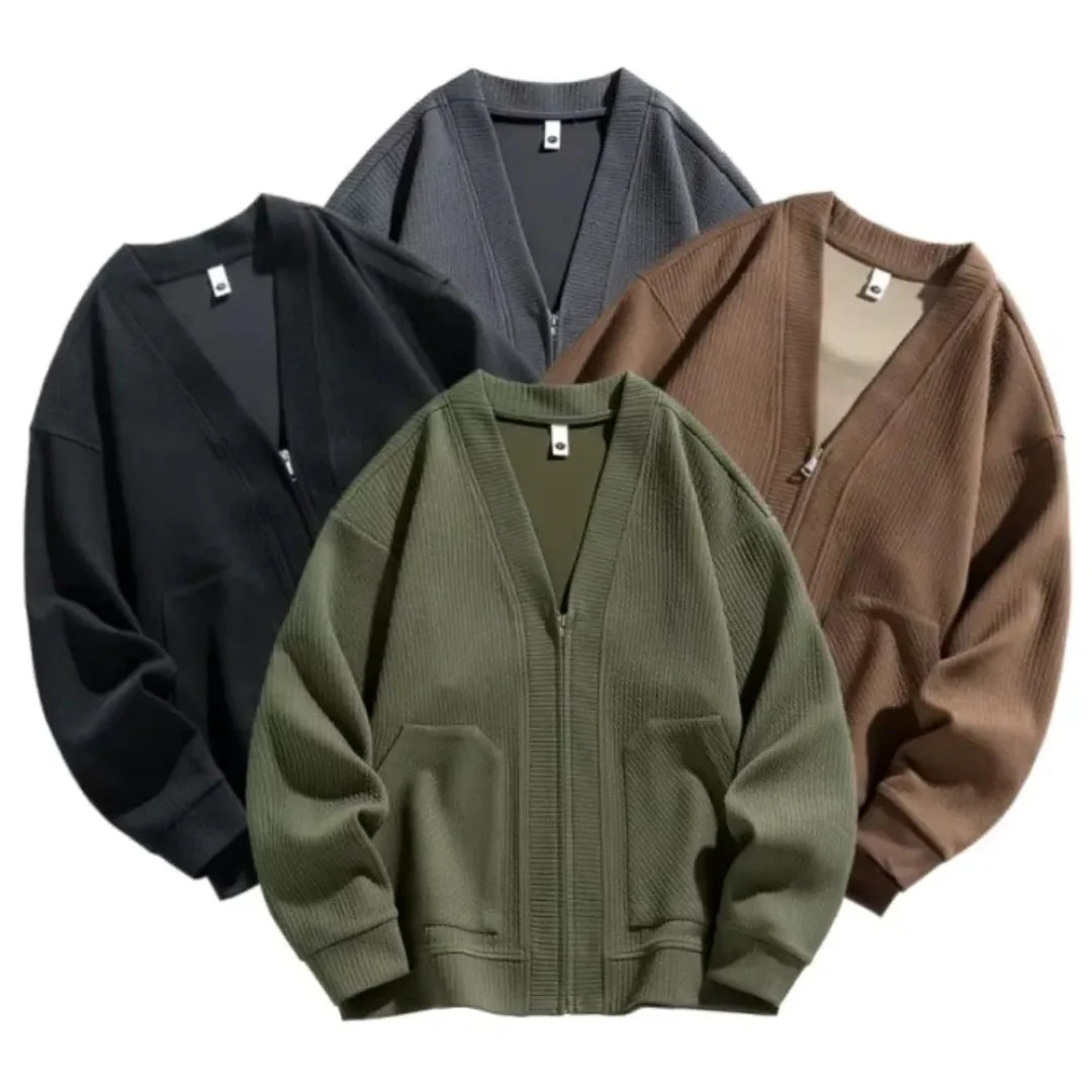 Ezra | Lucas Waffle Knit Cardigan