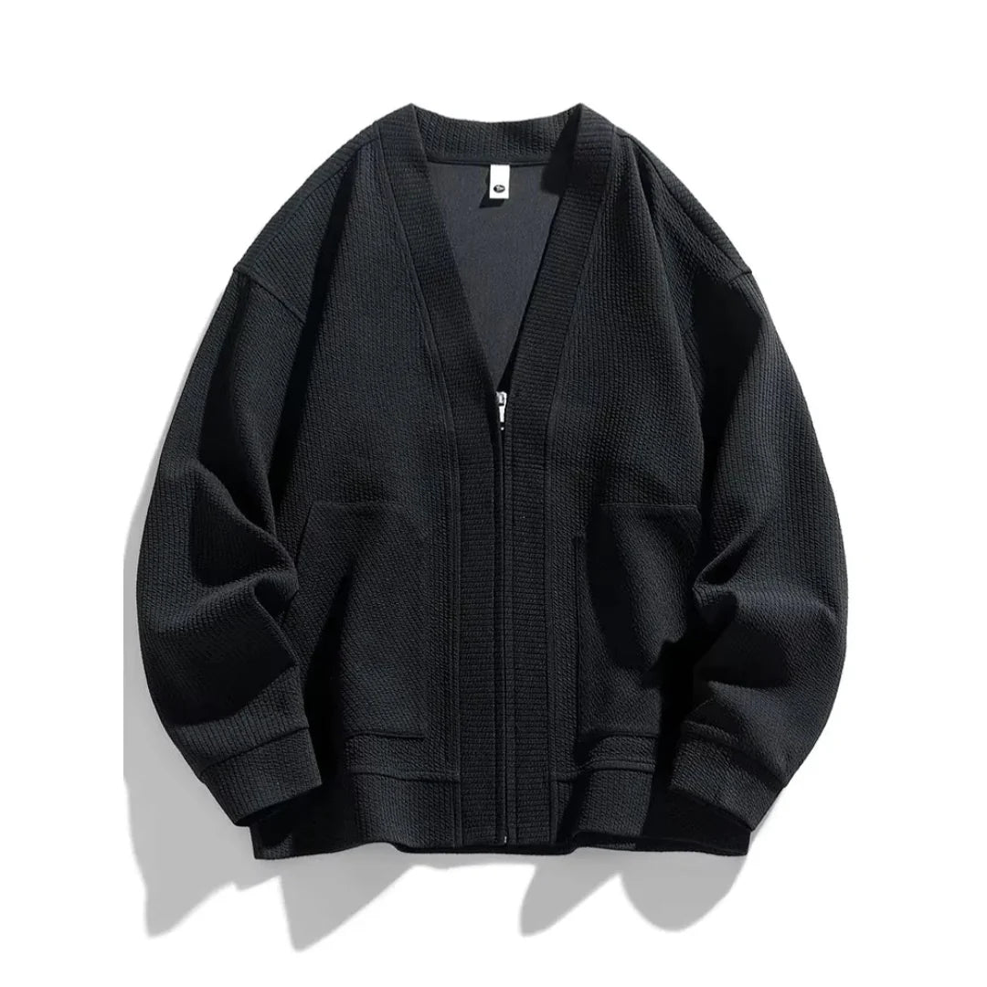 Ezra | Lucas Waffle Knit Cardigan