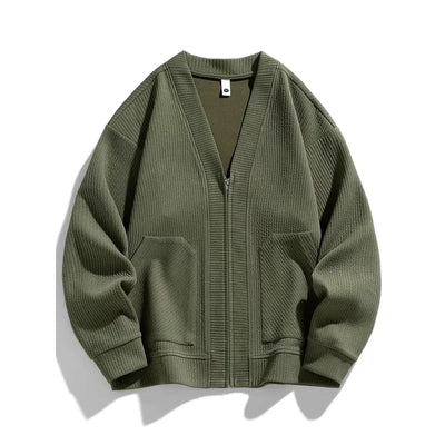 Ezra | Lucas Waffle Knit Cardigan