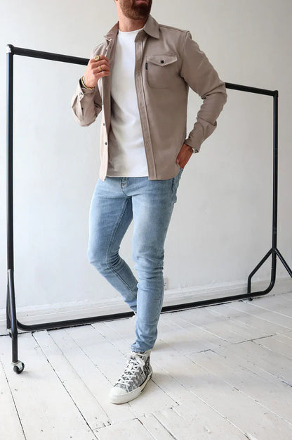 Taylor® | Shirt jacket with button closure