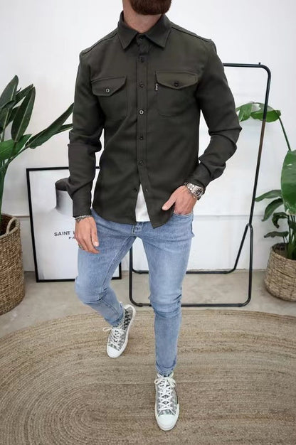 Taylor® | Shirt jacket with button closure