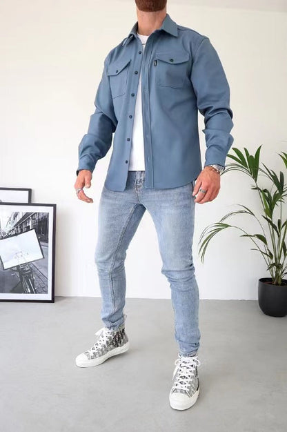 Taylor® | Shirt jacket with button closure