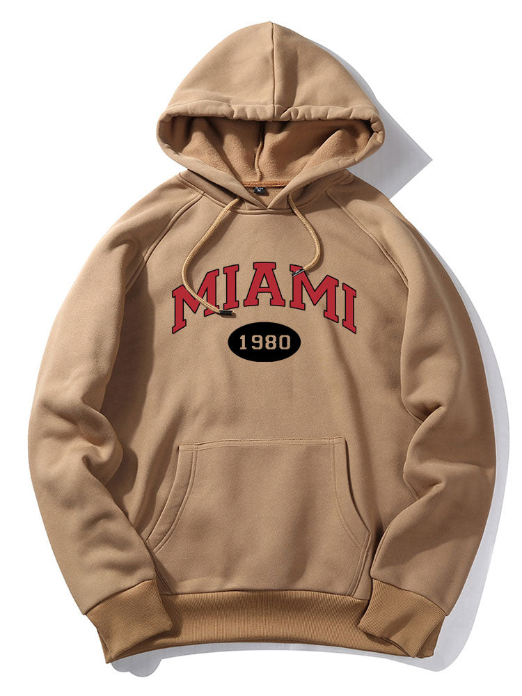 Raul | Miami Letter Print Hoodie