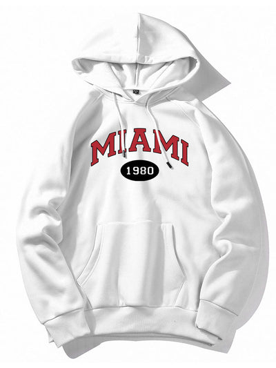 Raul | Miami Letter Print Hoodie