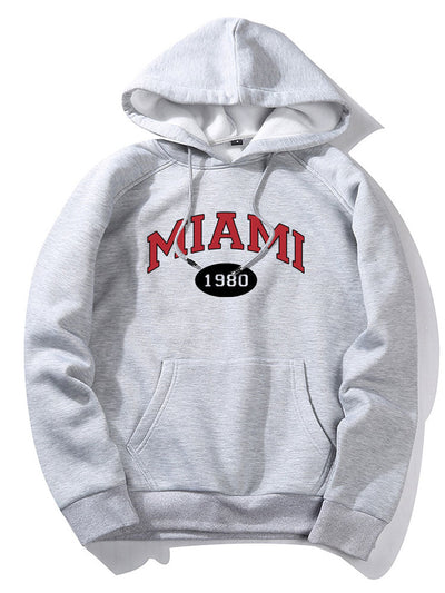 Raul | Miami Letter Print Hoodie