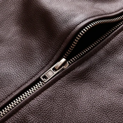 Teobaldo | Elegant men's leather jacket made of high-quality genuine leather - timeless and stylish