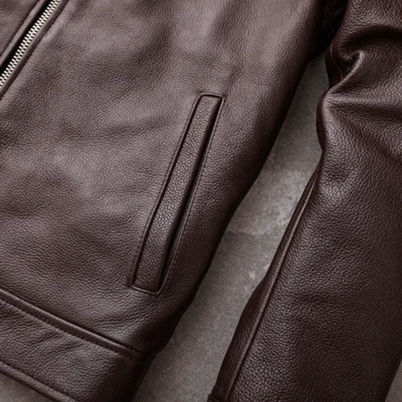 Teobaldo | Elegant men's leather jacket made of high-quality genuine leather - timeless and stylish