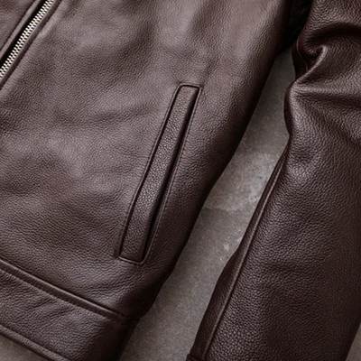 Teobaldo | Elegant men's leather jacket made of high-quality genuine leather - timeless and stylish