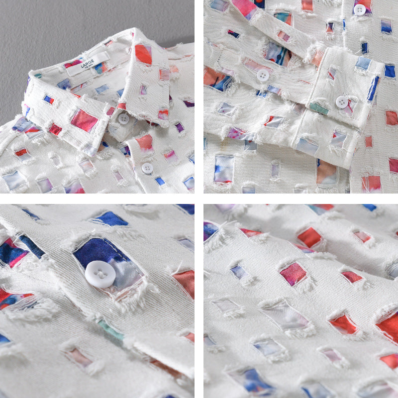 Zaccheaus® | Artistic Shirt With Mosaic Design