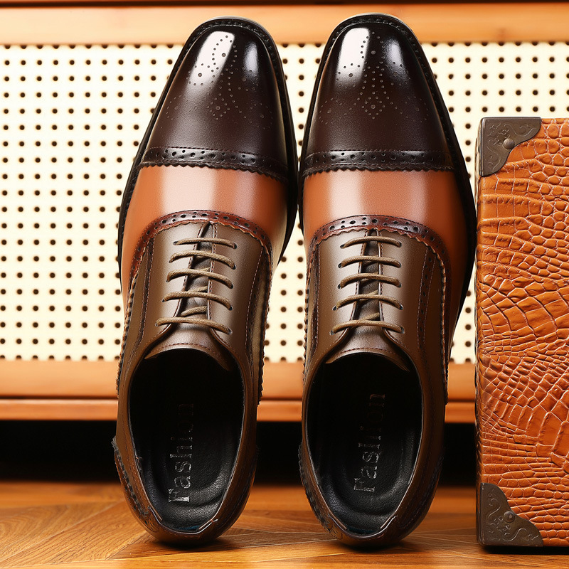 Andrés® | Kensington Leather Brogue Dress Shoes