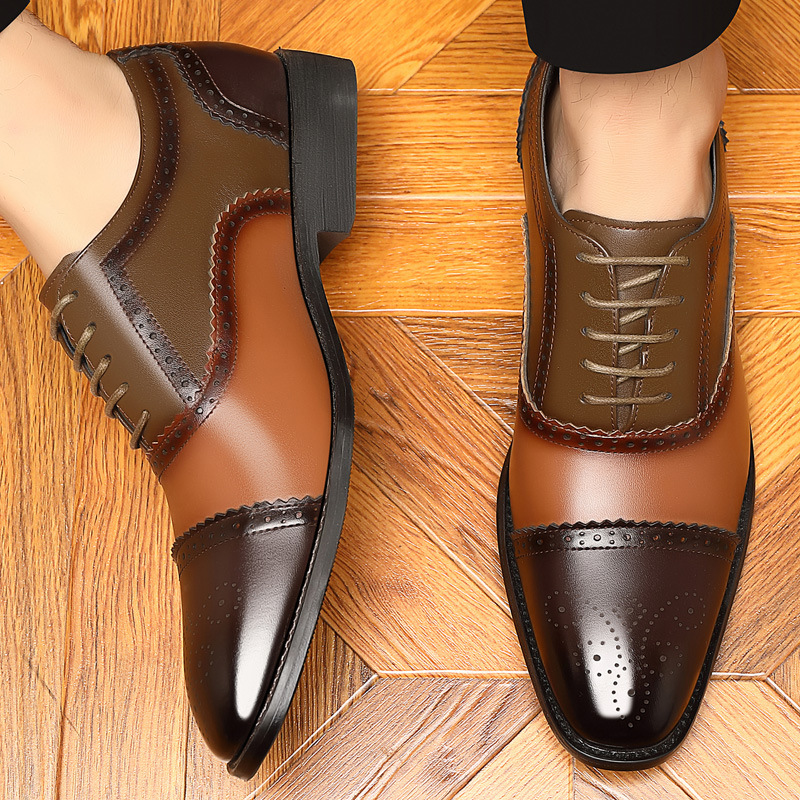 Andrés® | Kensington Leather Brogue Dress Shoes