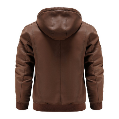Alex® | Leather Hooded Jacket