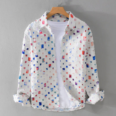 Zaccheaus® | Artistic Shirt With Mosaic Design