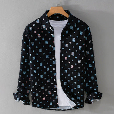Zaccheaus® | Artistic Shirt With Mosaic Design