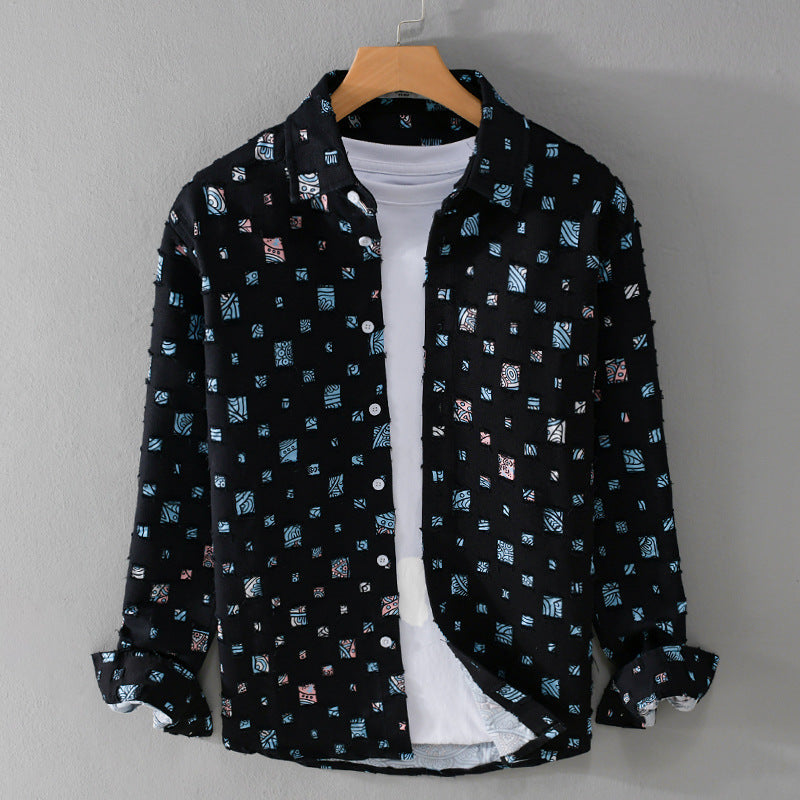 Zaccheaus® | Artistic Shirt With Mosaic Design