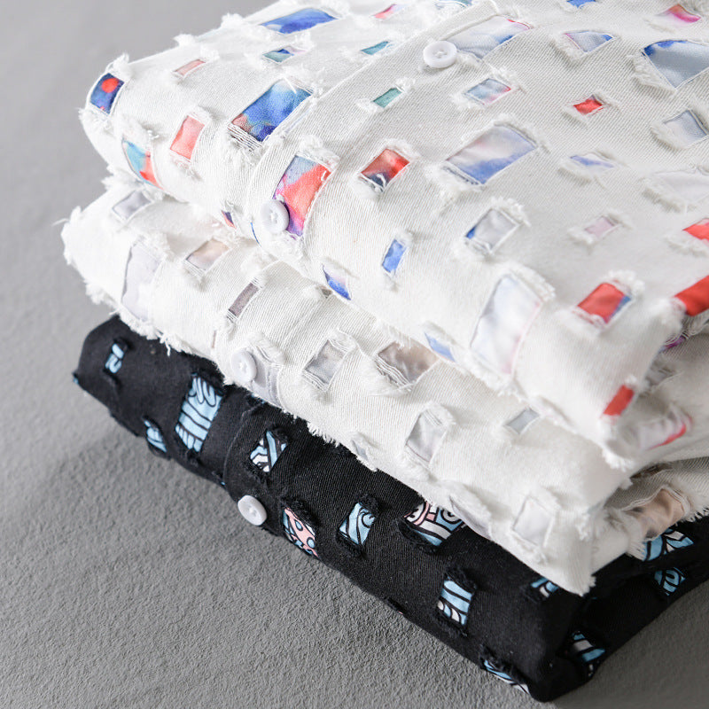 Zaccheaus® | Artistic Shirt With Mosaic Design