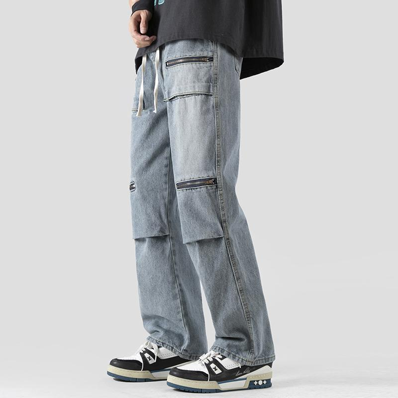 Sal® | Washed Cargo Denim Pants