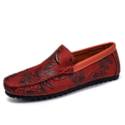 Wyatt | Floral Leather Loafers