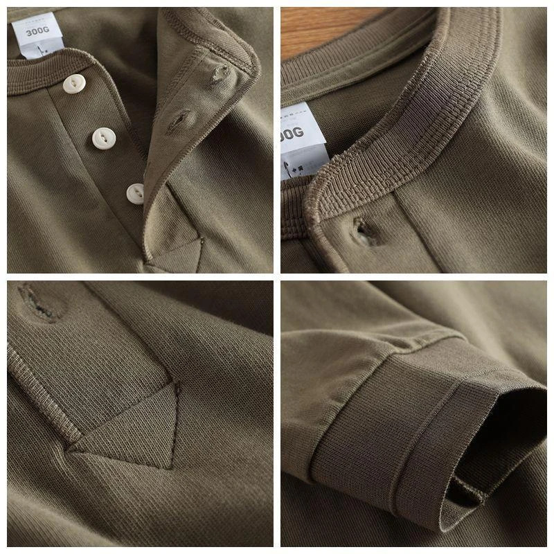 Evaristo® | 3-button Crewneck Pullover