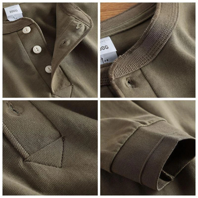 Evaristo® | 3-button Crewneck Pullover