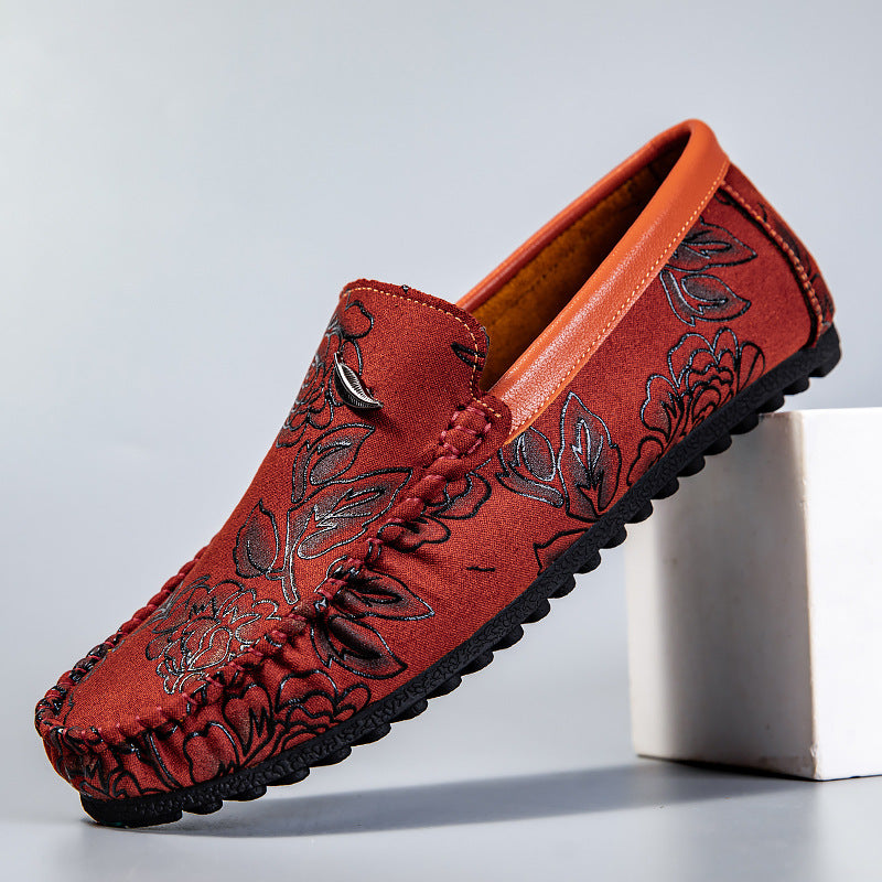 Wyatt | Floral Leather Loafers
