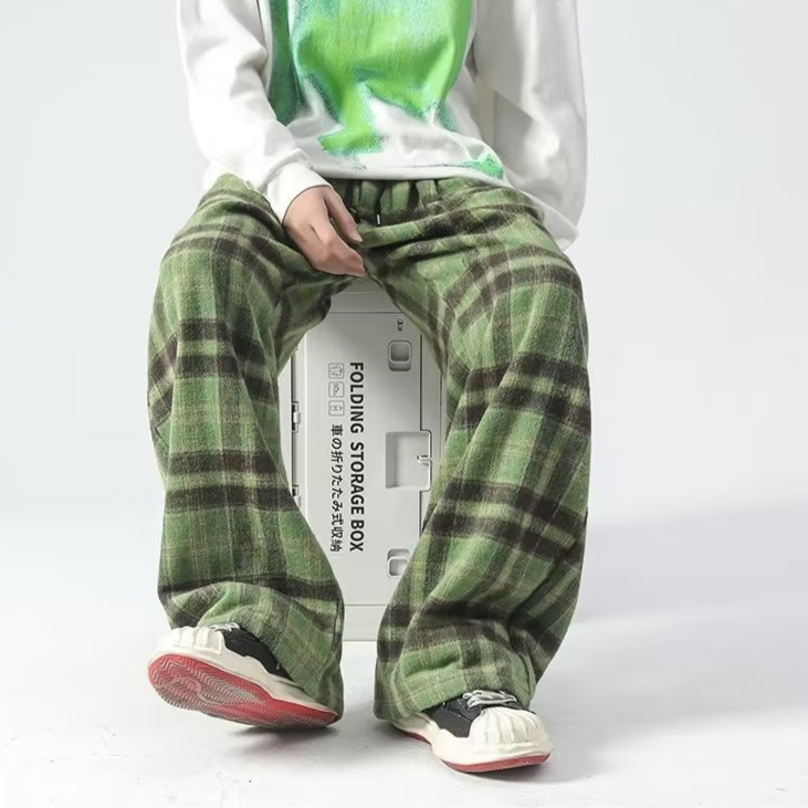 Diego® | Plaid Wide-Leg Joggers