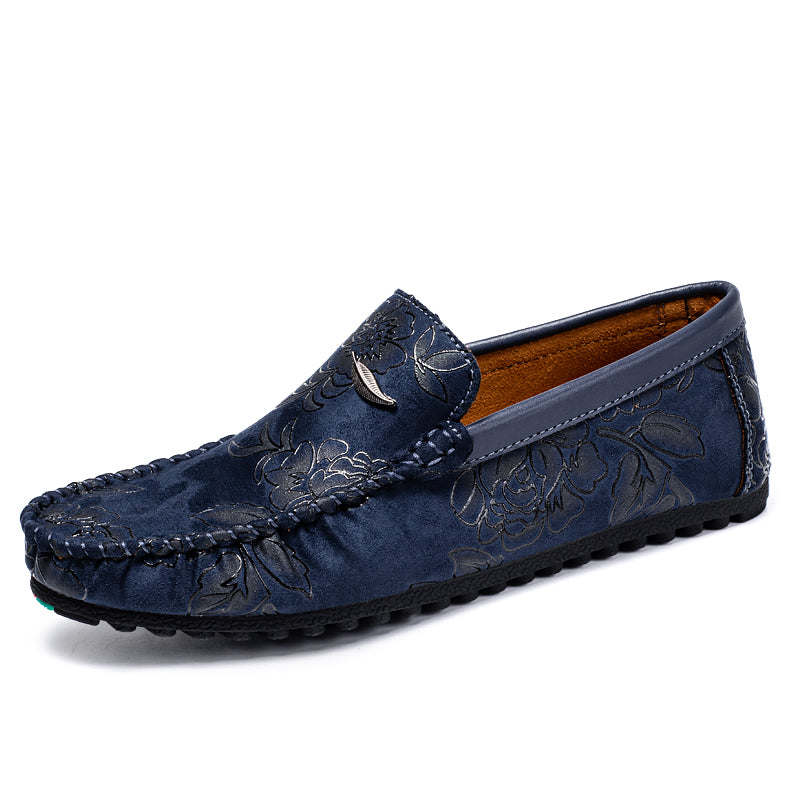 Wyatt | Floral Leather Loafers