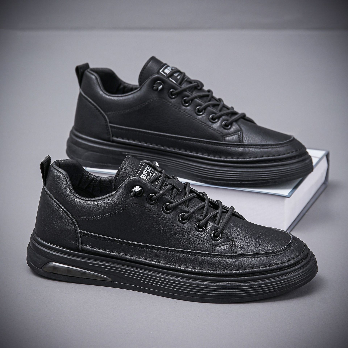 Caleb | Strada Genuine Leather Sneakers