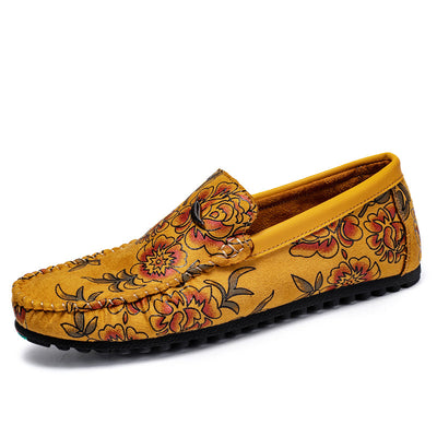 Wyatt | Floral Leather Loafers