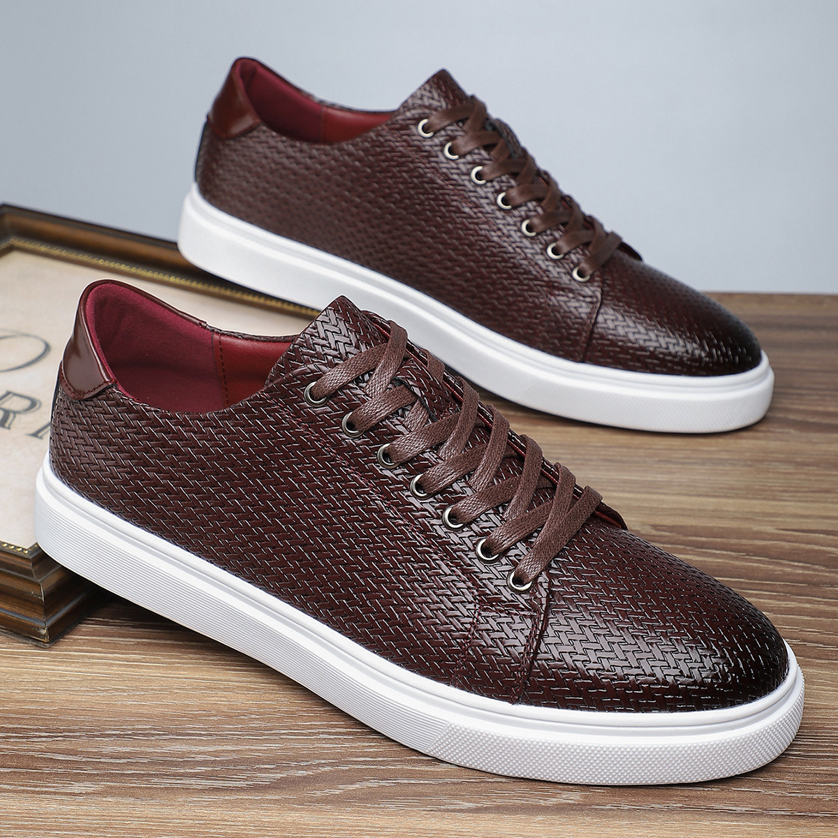 Travis® | Woven Leather Sneakers